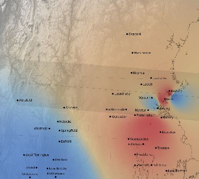 Map of the weather observed across United States during the solar eclipse of 10/02/1959
