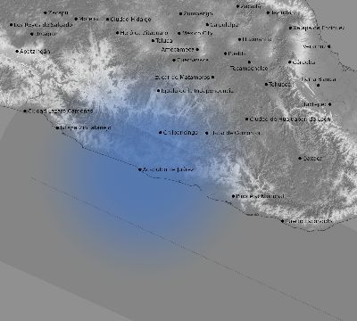 Map of the weather observed across Mexico during the solar eclipse of 12/24/1973