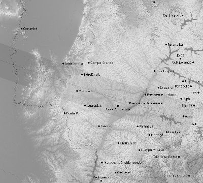 Map of the weather observed across Brazil during the solar eclipse of 08/10/1980