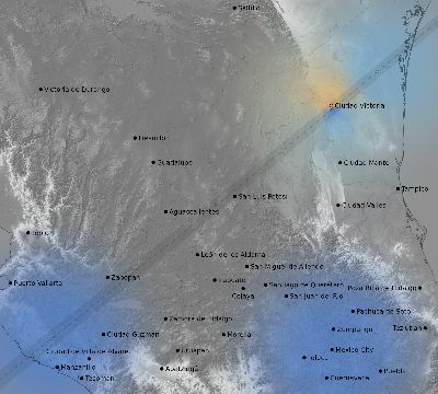 Map of the weather observed across Mexico during the solar eclipse of 05/30/1984