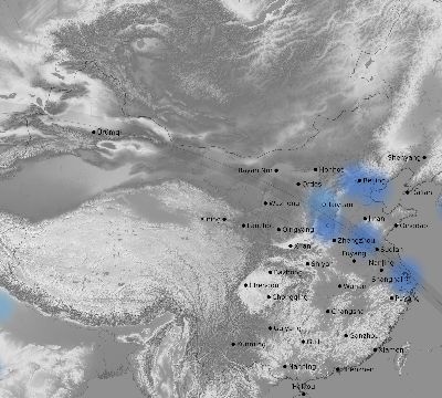 Map of the weather observed across China during the solar eclipse of 09/23/1987