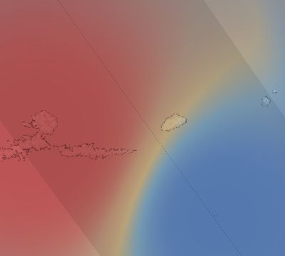 Map of the weather observed across United States during the solar eclipse of 07/22/1990