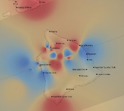 Map of the weather observed across United States during the solar eclipse of 07/11/1991