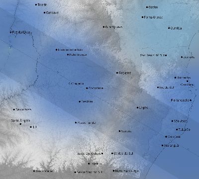 Map of the weather observed across Brazil during the solar eclipse of 11/03/1994