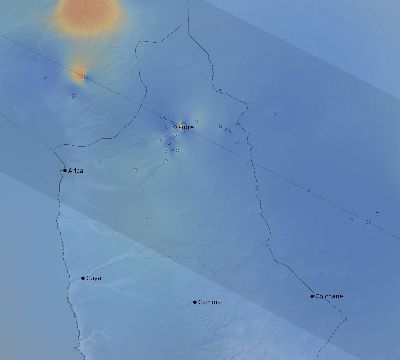 Map of the weather observed across Chile during the solar eclipse of 11/03/1994
