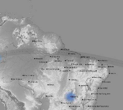 Map of the weather observed across Brazil during the solar eclipse of 04/29/1995