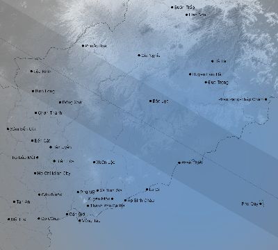 Map of the weather observed across Vietnam during the solar eclipse of 10/24/1995