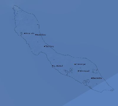 Map of the weather observed across Curaçao during the solar eclipse of 02/26/1998