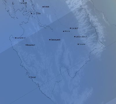 Map of the weather observed across Panama during the solar eclipse of 02/26/1998