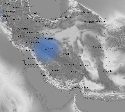 Map of the weather observed across Iran during the solar eclipse of 08/11/1999