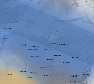 Map of the weather observed across Zimbabwe during the solar eclipse of 06/21/2001
