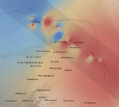 Map of the weather observed across South Africa during the solar eclipse of 12/04/2002