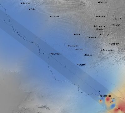 Map of the weather observed across Zimbabwe during the solar eclipse of 12/04/2002