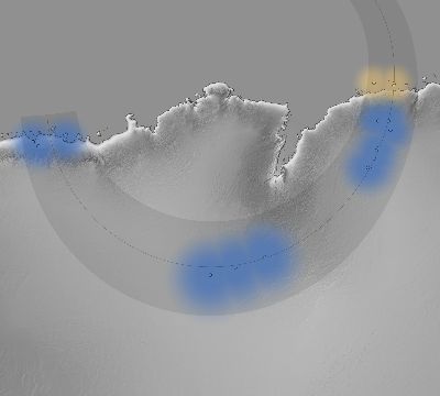 Map of the weather observed across Antarctica during the solar eclipse of 11/23/2003