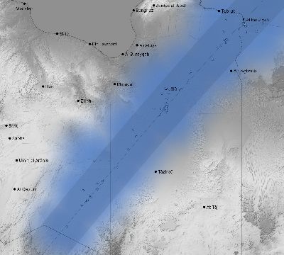 Map of the weather observed across Libya during the solar eclipse of 03/29/2006