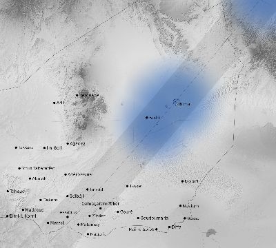 Map of the weather observed across Niger during the solar eclipse of 03/29/2006