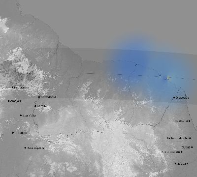 Map of the weather observed across Brazil during the solar eclipse of 09/22/2006