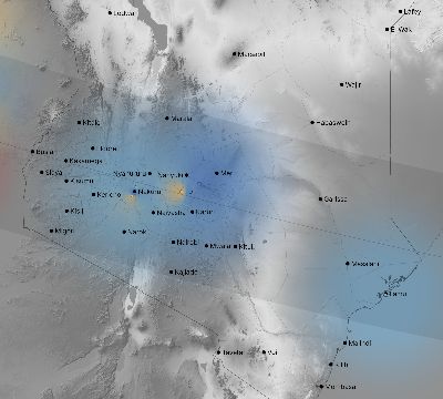 Map of the weather observed across Kenya during the solar eclipse of 01/15/2010