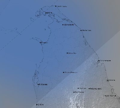Map of the weather observed across Sri Lanka during the solar eclipse of 01/15/2010