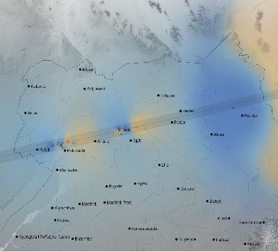 Map of the weather observed across Uganda during the solar eclipse of 11/03/2013
