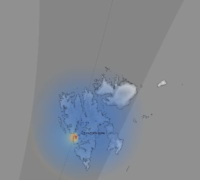 Map of the weather observed across Svalbard and Jan Mayen during the solar eclipse of 03/20/2015