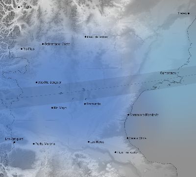 Map of the weather observed across Argentina during the solar eclipse of 02/26/2017
