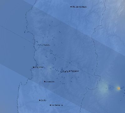 Map of the weather observed across Chile during the solar eclipse of 07/02/2019