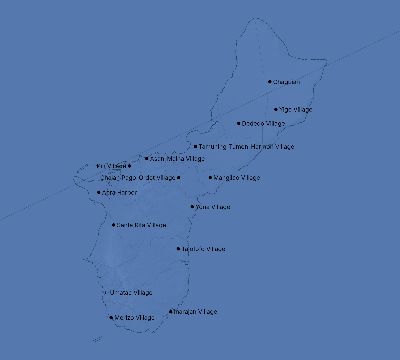 Map of the weather observed across Guam during the solar eclipse of 12/26/2019