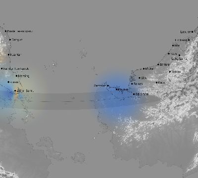 Map of the weather observed across Malaysia during the solar eclipse of 12/26/2019