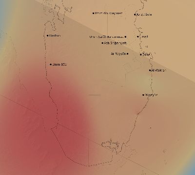 Map of the weather observed across Qatar during the solar eclipse of 12/26/2019