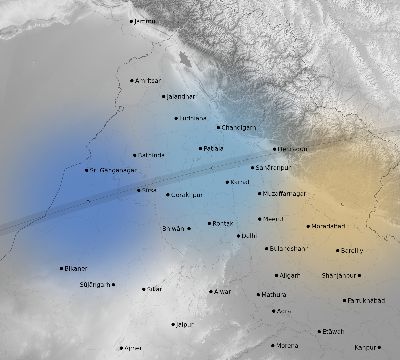 Map of the weather observed across India during the solar eclipse of 06/21/2020
