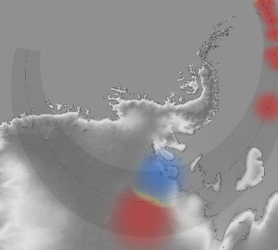 Map of the weather observed across Antarctica during the solar eclipse of 12/04/2021