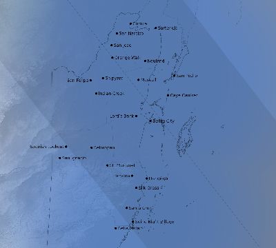 Map of the weather observed across Belize during the solar eclipse of 10/14/2023