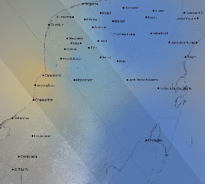 Map of the weather observed across Mexico during the solar eclipse of 10/14/2023