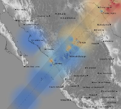 Map of the weather observed across Mexico during the solar eclipse of 04/08/2024