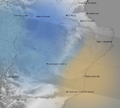 Map of the weather observed across Argentina during the solar eclipse of 10/02/2024