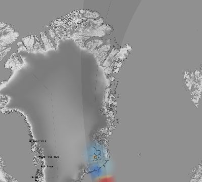 Map of the weather observed across Greenland during the solar eclipse of 08/12/2026
