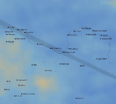 Map of the average cloud coverage across Libya for the solar eclipse of 05/28/1900