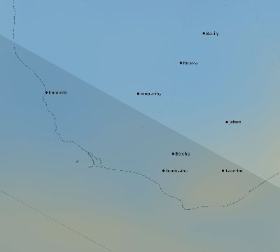 Map of the average cloud coverage across Madagascar for the solar eclipse of 11/22/1900