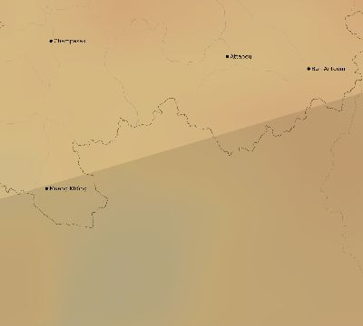 Map of the average cloud coverage across Laos for the solar eclipse of 11/11/1901