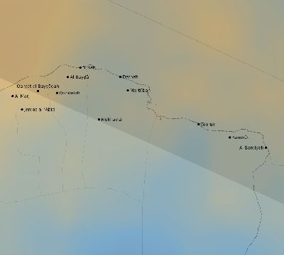 Map of the average cloud coverage across Libya for the solar eclipse of 11/11/1901