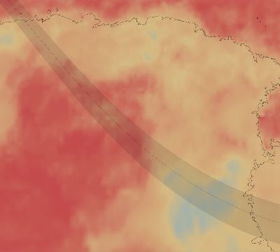 Map of the average cloud coverage across Antarctica for the solar eclipse of 09/21/1903