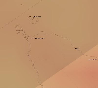 Map of the average cloud coverage across Indonesia for the solar eclipse of 03/17/1904
