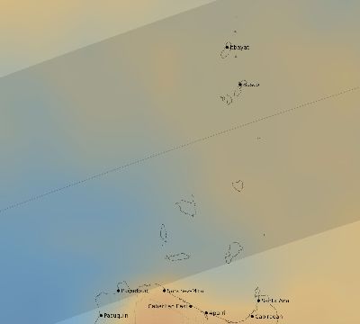 Map of the average cloud coverage across Philippines for the solar eclipse of 03/17/1904
