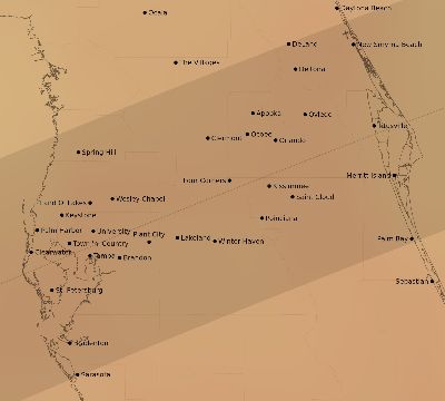 Map of the average cloud coverage across United States for the solar eclipse of 06/28/1908