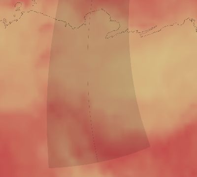 Map of the average cloud coverage across Antarctica for the solar eclipse of 05/09/1910