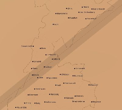 Map of the average cloud coverage across Netherlands for the solar eclipse of 04/17/1912