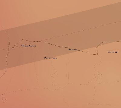 Map of the average cloud coverage across Suriname for the solar eclipse of 04/17/1912