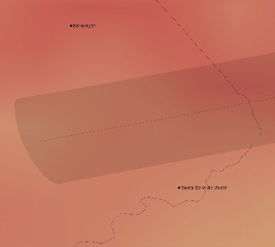 Map of the average cloud coverage across Venezuela for the solar eclipse of 04/17/1912