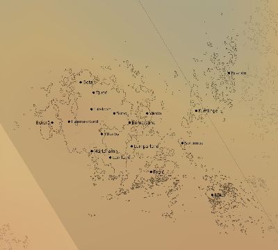 Map of the average cloud coverage across Åland Islands for the solar eclipse of 08/21/1914